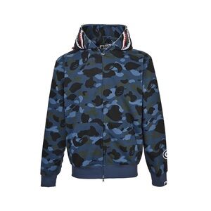 Bape Blue and Black Camo Zip-Up
